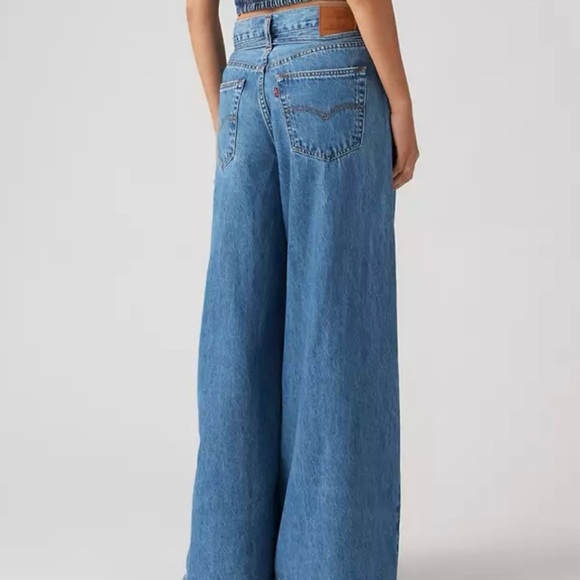 Levi's XL SUPERWIDE High Waist Blue Flare Wide Leg Jeans - Picture 9 of 9